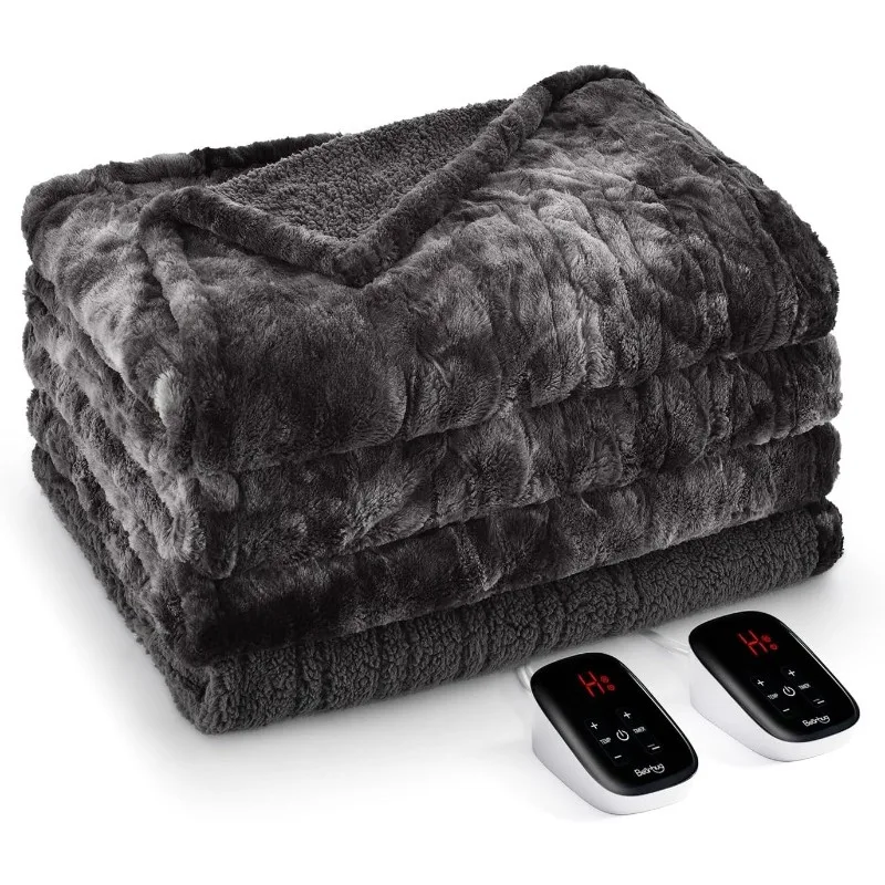 Spotted Blanket Heating Electric Blanket black