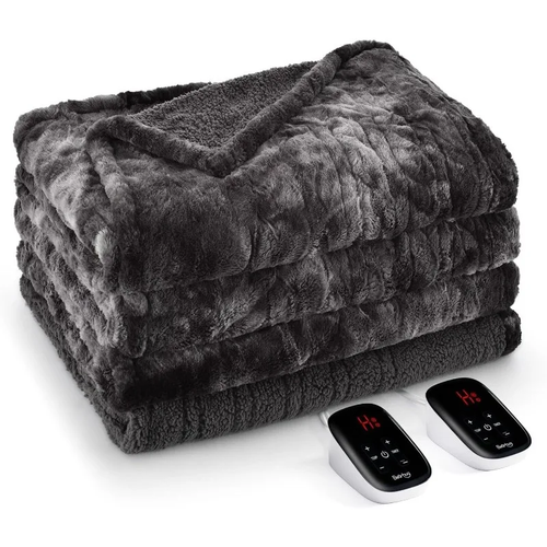 Spotted Blanket Heating Electric Blanket black