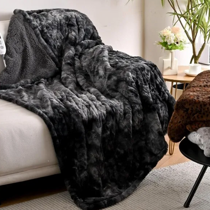 Spotted Blanket Heating Electric Blanket black