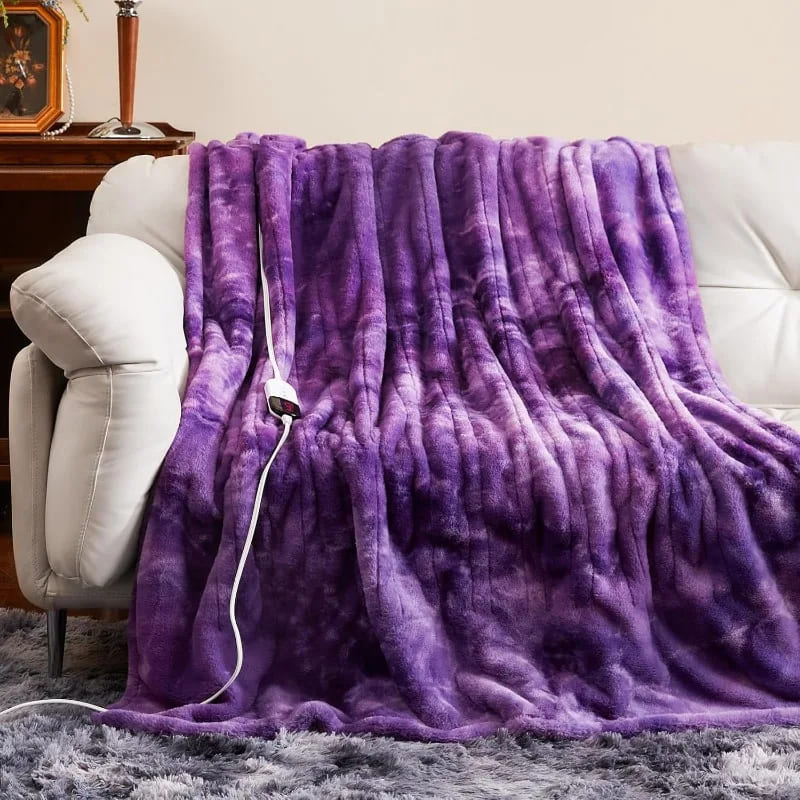 Tie-Dye Fabric Heated Electric Blanket